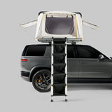Rivian R1S with iKamper Skycamp 4.0 DLX Trio rooftop tent and HC Staircase ladder