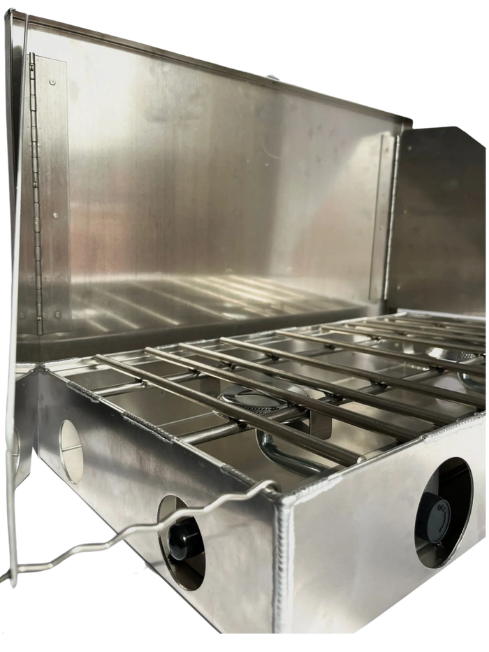 Partner Steel Cook Partner 22 inch 2 burner camping stove with windscreen