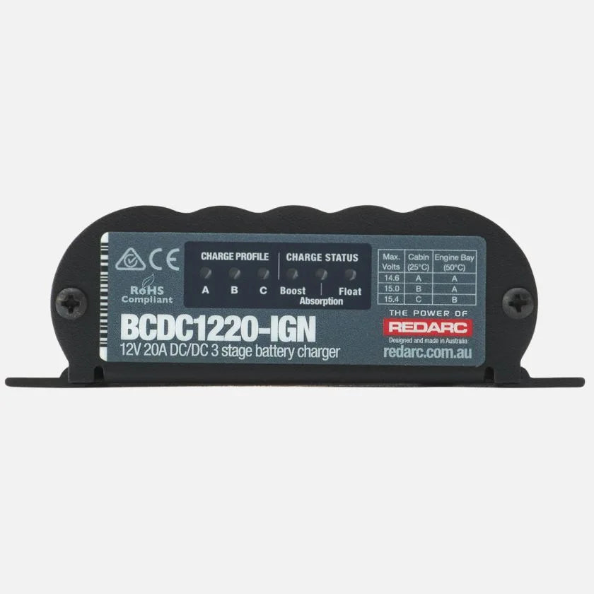 REDARC 20A IN-VEHICLE DC BATTERY CHARGER (IGNITION CONTROL)