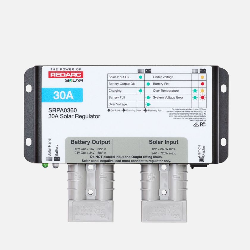 REDARC - 30 AMP SOLAR REGULATOR