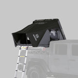 iKamper Skycamp 3.0 Mini Rocky Black hard shell rooftop tent on Jeep Gladiator