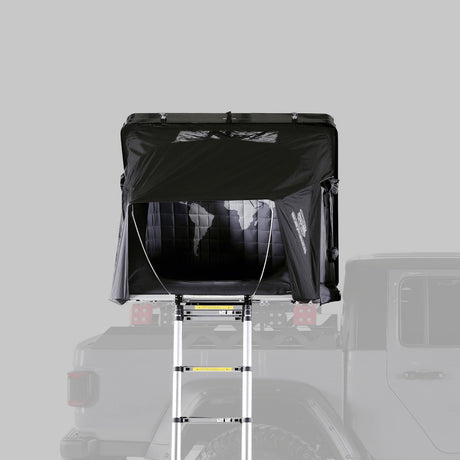 iKamper Skycamp 3.0 Mini rooftop tent rear entrance and telescoping ladder