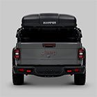 iKamper Skycamp 4.0 Duo closed rear view on Jeep truck