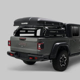 iKamper Skycamp 4.0 Duo closed hard shell rooftop tent on short bed truck