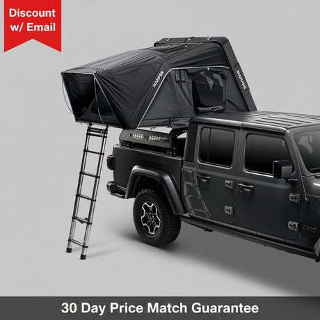 2 person hard shell rooftop tent for Tacoma Jeep Bronco and SUV camping