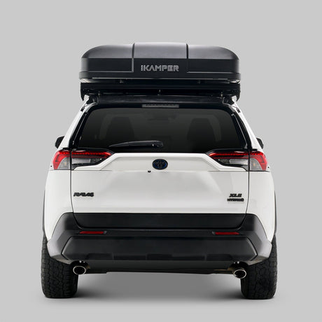 iKamper Skycamp 4.0 Trio closed rear view on Toyota SUV
