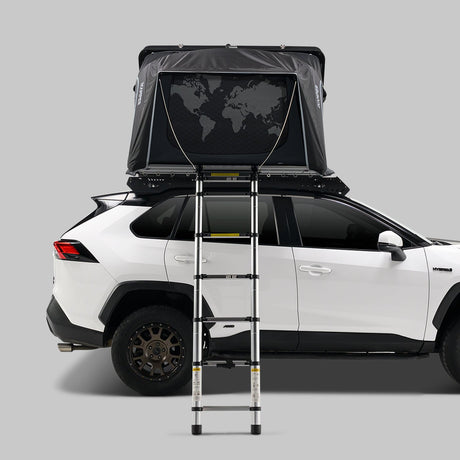 iKamper Skycamp 4.0 Trio rooftop tent open on SUV overland build
