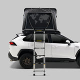 iKamper Skycamp 4.0 Trio hard shell rooftop tent open on white SUV