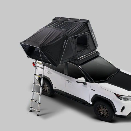 iKamper Skycamp 4.0 Trio open on SUV with ladder deployed
