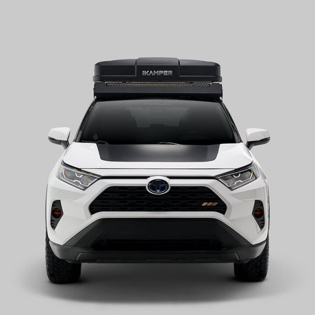 iKamper Skycamp 4.0 Trio closed front view on SUV roof rack