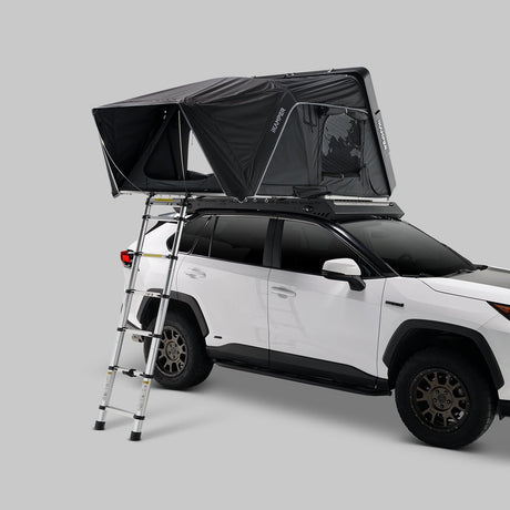 3 person hard shell rooftop tent for Tacoma Jeep Bronco and SUV camping