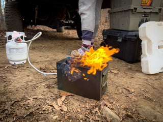Military Amo portable fire pit